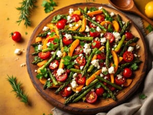 Warm Roasted Vegetable Salad with Feta